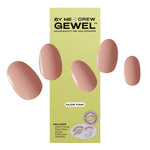By Me & Crew Gewel Semicured Gel Nails Sticker Kit Nude Pink