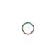 Rossan Ear Hinged Ring Rainbow Cz