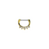 Rossan Bj1306G 18Ct Gold Pl Septum Ring 1.2 8MM