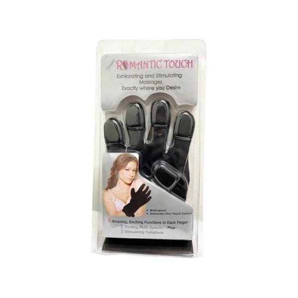 One touch 6 function massage glove black