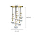 Rayne Collection - Round Cluster - W:50cm H:100cm- Brass Chandelier