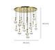 Rayne Collection - Round Cluster - W: 100cm H: 150cm - Brass Chandelier