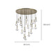 Rayne Collection - Round Cluster - W: 120cm H: 200cm - Brass Chandelier