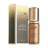 Packaging of GLO24K Timeless 24k Anti-Aging Serum with a golden bottle and box, labeled for anti-aging benefits.