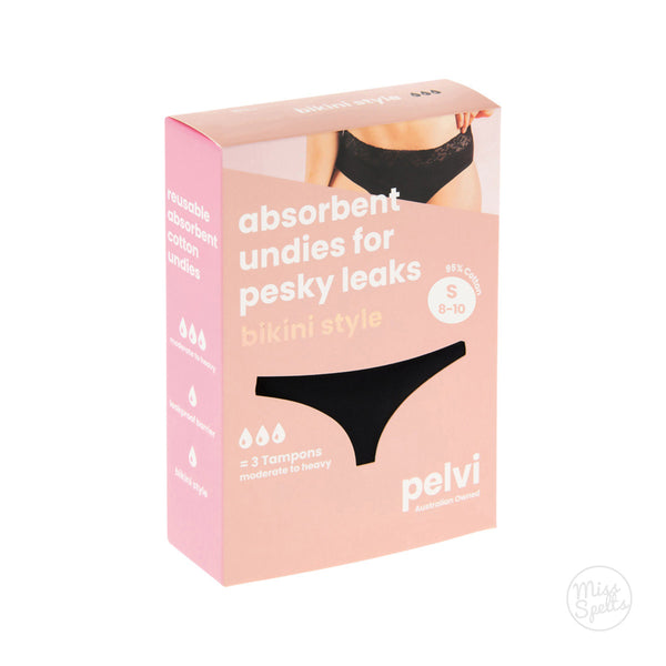 Pelvi Leakproof Bikini Black Small