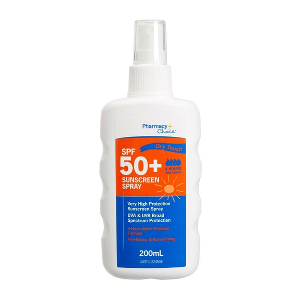 Pharmacy Choice Dry Touch Sunscreen Spray SPF 50 Plus 200mL