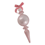 Theatre Seasonal Decor Clear Pink Round Finial Hanging