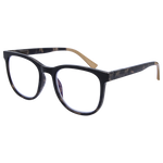 Black Ice Blue Block Readers Reading Glasses +2.0