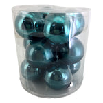 Theatre Seasonal Decor Teal Glass Ball Tub 8CM