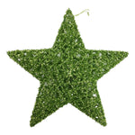 Theatre Seasonal Decor Green Star Hanging 25CM