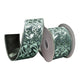Theatre Seasonal Decor Sage Paisley Glitter Ribbon 64MM