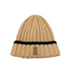 Autumn Daze Mitchell Chunky Ribbed Knit Beanie Camel Black