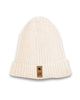 Autumn Daze Elgon Ribbed Cotton Beanie Ivory 58CM