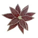 Theatre Seasonal Decor Red Iced Poinsettia