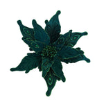 Theatre Seasonal Decor Teal Poinsettia
