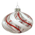 Theatre Seasonal Decor Clear Oval Red Swirl Hanging 9CM