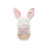Purebaby Knitted Bunny Rattle with Wooden Handle
