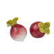 Patch Radish 2 Piece Ceramic Salt and Pepper Shaker Set 4.5 x 4.5 x 7 cm