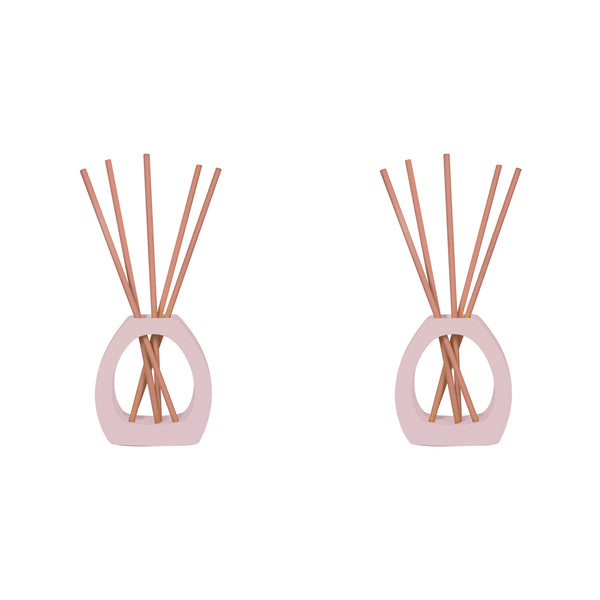 2 pack Arome Ambiance Arch Series Liquidless Reed Diffuser Set Peach Oolong Scent