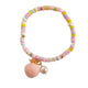 Lauren Hinkley Pastel Pink Pom Pom And Pearl Bracelet
