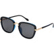 Black Ice Cat Polarised Square Sunglasses Women Xl5746  Blue Black Smoke