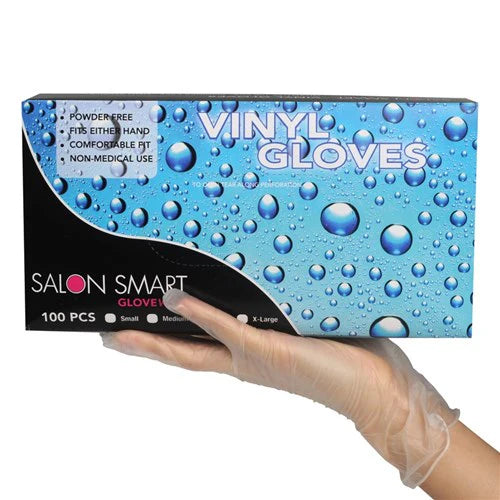 Salon Smart Clear Vinyl Small Gloves 100 Pack