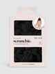 Kitsch Satin Sleep Scrunchies for Hair Black 5 Pack
