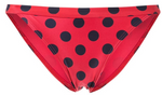Duskii Cerise Banded Bottom Cherry & Indigo Spot