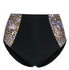 Duskii High Waist Panel Bottom Leopard Print & Black
