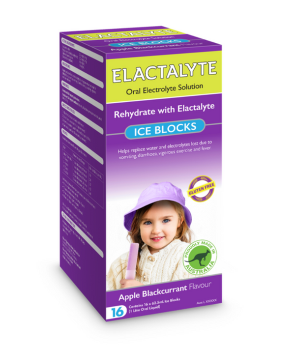 Elactalyte Ice Blocks Apple Blackcurrant 16PK