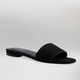 Ella Open Toe Flats Black