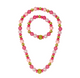 Pink Poppy Fairy Delight Beaded Necklace and Bracelet Set for Kids