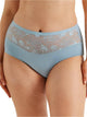 Kayser Smooth All Over Lace Full Brief - Winter Sky