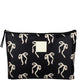 Oat & Black Bow Holdall Weekender Travel Bag