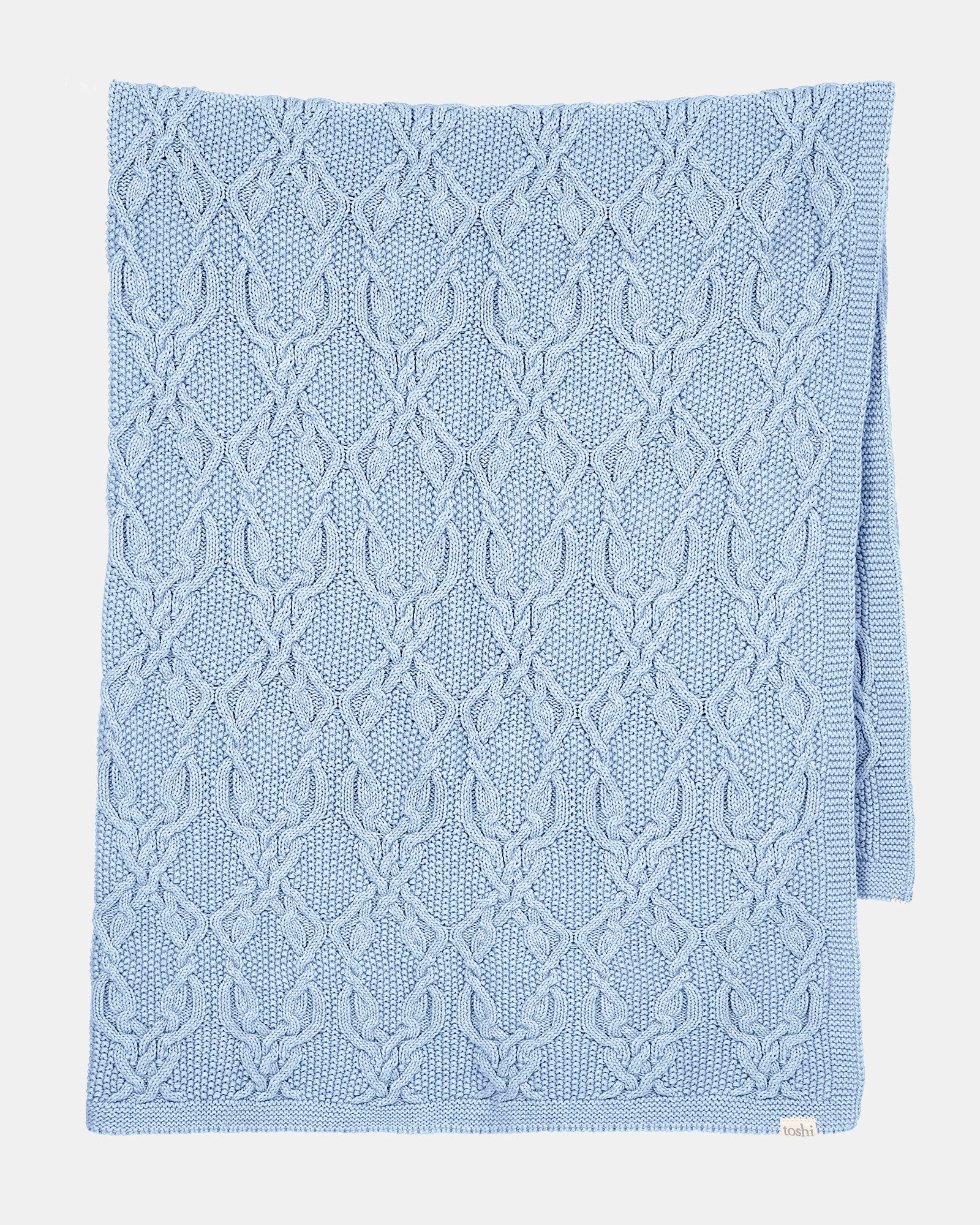 Toshi Organic Cotton Baby Blanket Bowie Bluebell