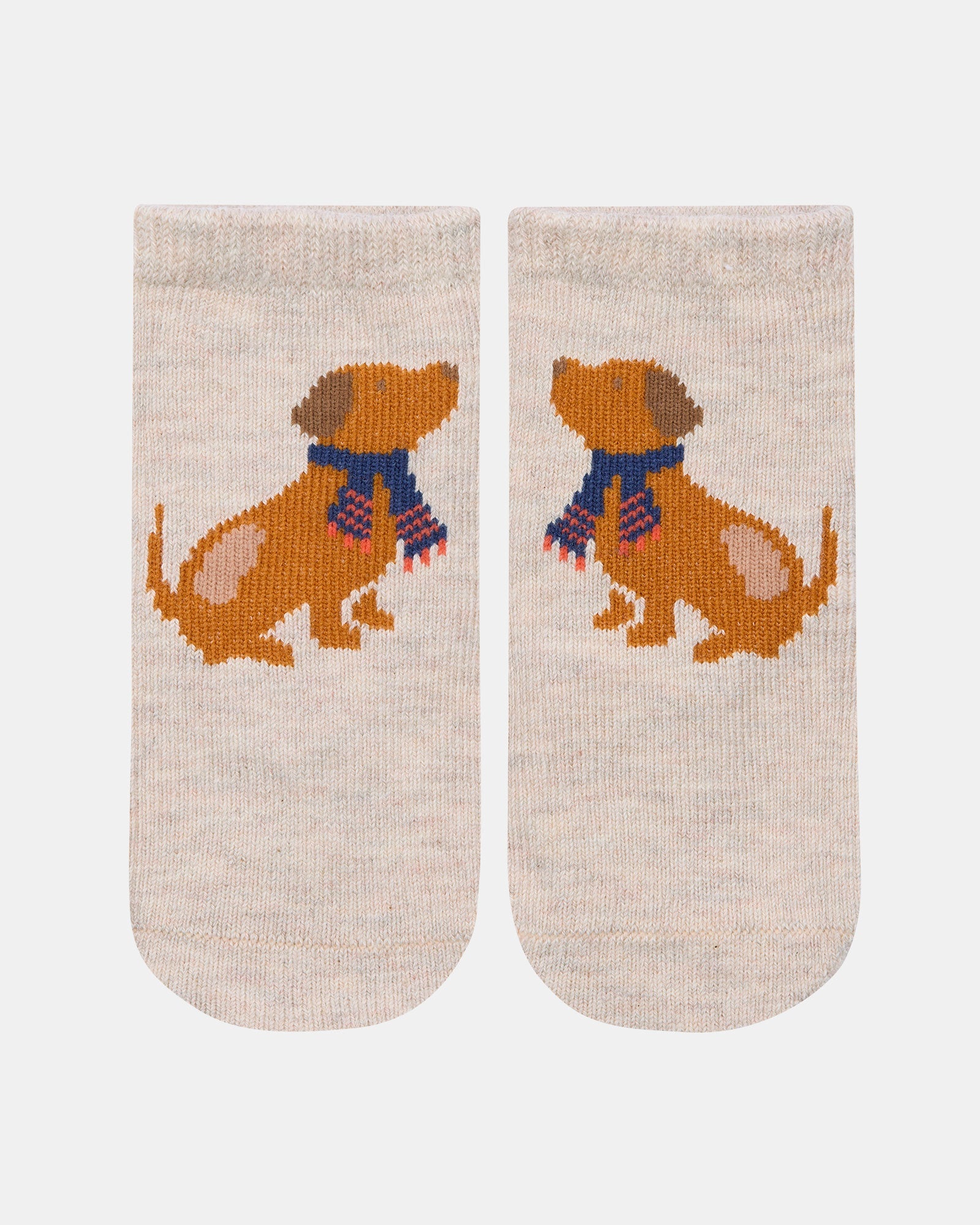 Toshi Organic Cotton Jacquard Ankle Socks Puppy Dog