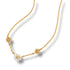 Estella Bartlett Triple Flower White Enamel Necklace