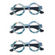 Urban Iris Glasses Brooch in Blue 45MM 3pcs