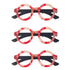 Urban Iris Glasses Brooch Red Collectible Resin Pin 65MM 3pcs