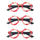 Urban Iris Glasses Brooch Red Collectible Resin Pin 65MM 3pcs