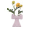Urban Products Decorative Bow Vase in Pink for Home Decor and Floral Arrangements 11 cm