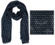 Firmins Lane Scarf FM Star Flower Monochrome