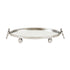 Habitania Dover Oval Iron and Mirror Decorative Tray in Silver