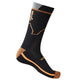 WickTX Coolmax Mid Length Reflective Sock Black HiVis Orange