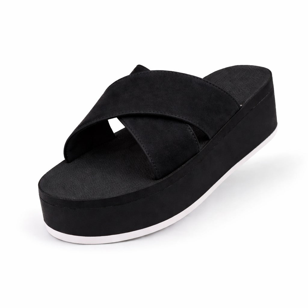 Indosole Women’s Cross Sneaker Sole Black Sea Salt Sole Size 10 to 11