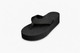 Indosole Women's Platform Thongs Black Size 8 to 9