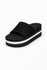 Indosole Womens Platform Slide Sandal Black and Sea Salt Stripe Size 6 to 7