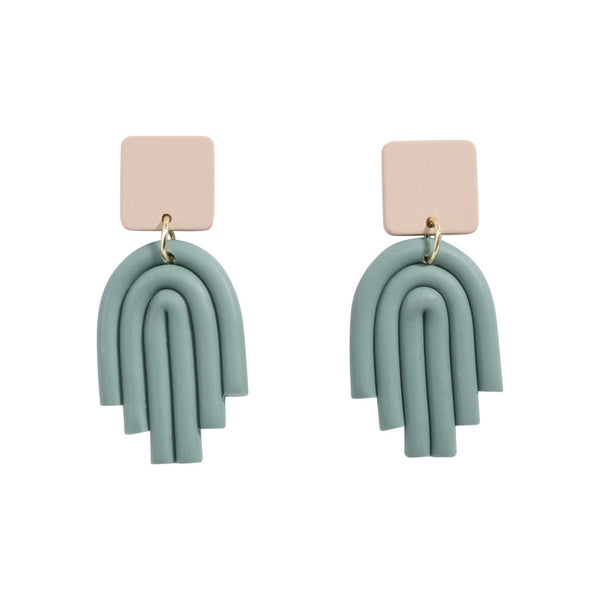 Kiki Sage Arch Earrings