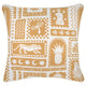 Escape to Paradise Cushion Cover With Piping Naxos Mustard 45cm X 45CM
