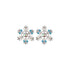 Wicked Sista Icy Snowflake Studs Silver